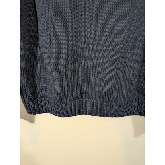 Chaps Men Navy Crew Neck Sweater Sz L Eclectic Grandpa Preppy Vintage College - Picture 7 of 8
